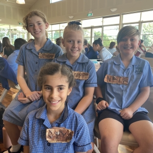 St Paul s Moss Vale students with paper bark name badges