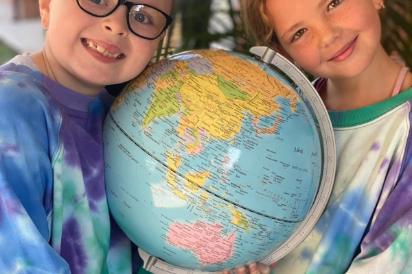 Students with Globe