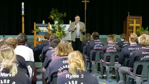Year 12 student gatherings with Bishop Brian Mascord