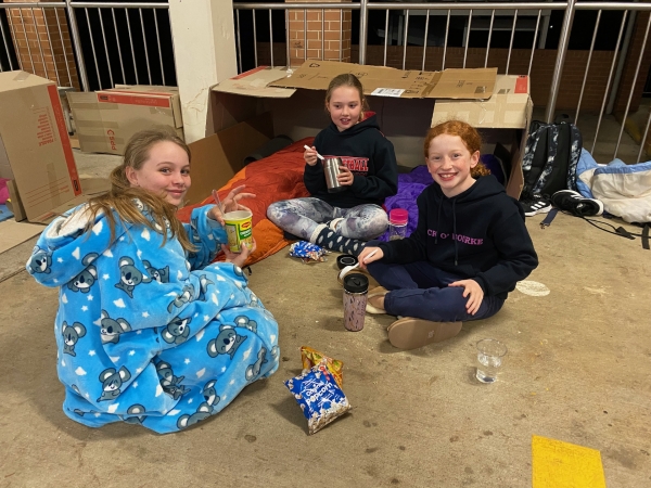 Ss Peter and Paul students brave the cold in support of homelessness