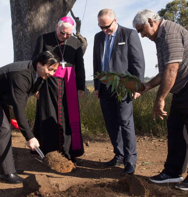 The First Sod of Soil is Turned at St Francis K-12 Catholic College Edmondson Park